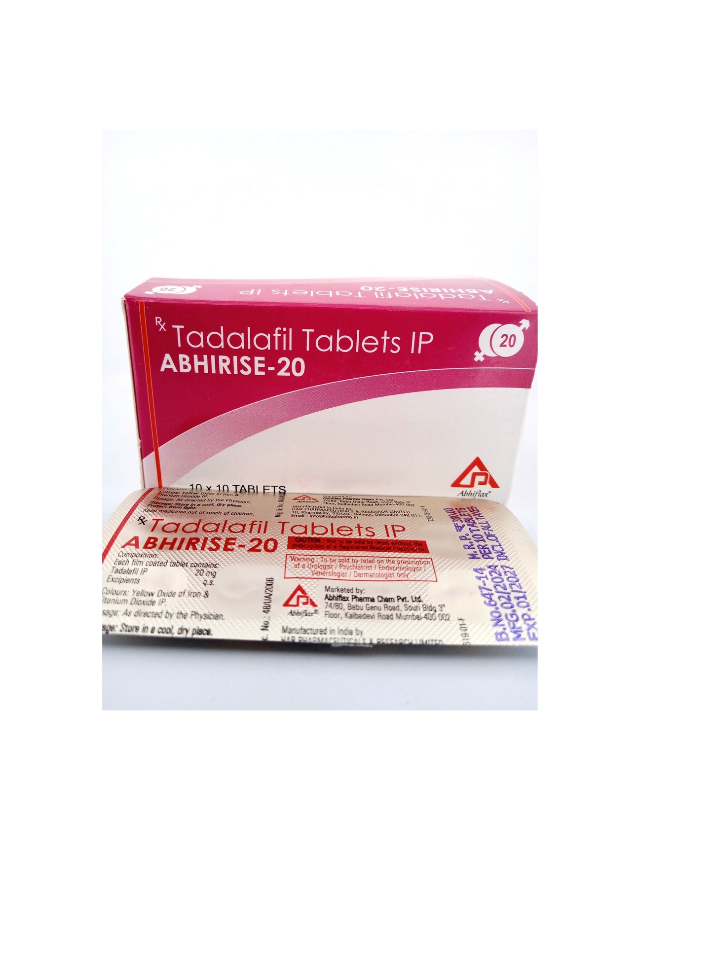 Abhirise 20mg Tablet (Tadalafil)