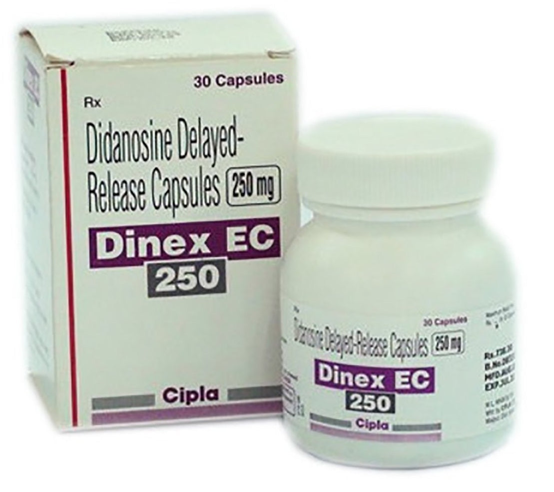 Dinex EC 250mg Capsule (Didanosine)