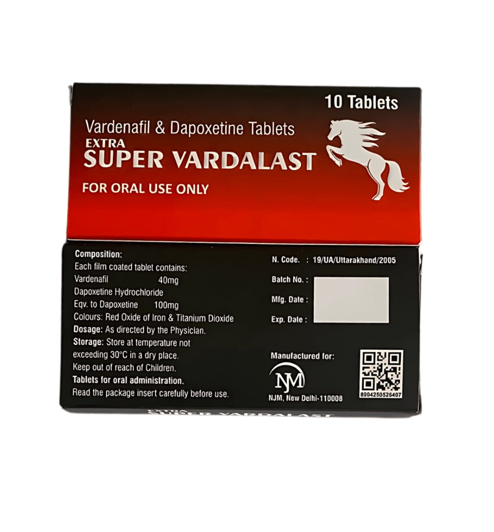 Extra Super Vardalast Tablet (Vardenafil/Dapoxetine)