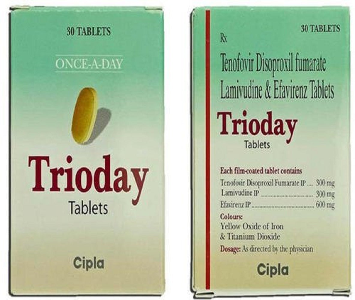 Trioday Tablet (Lamivudine/Tenofovir/Efavirenz)