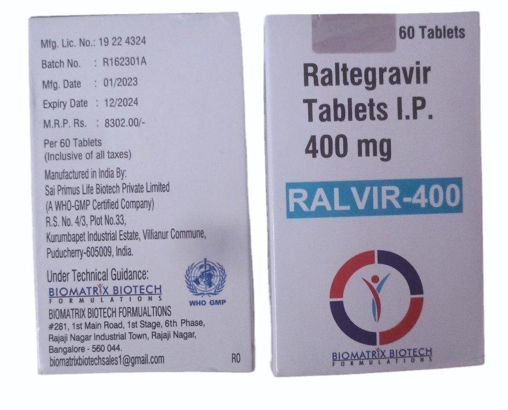Raltegravir 400mg Tablet (Ralvir)